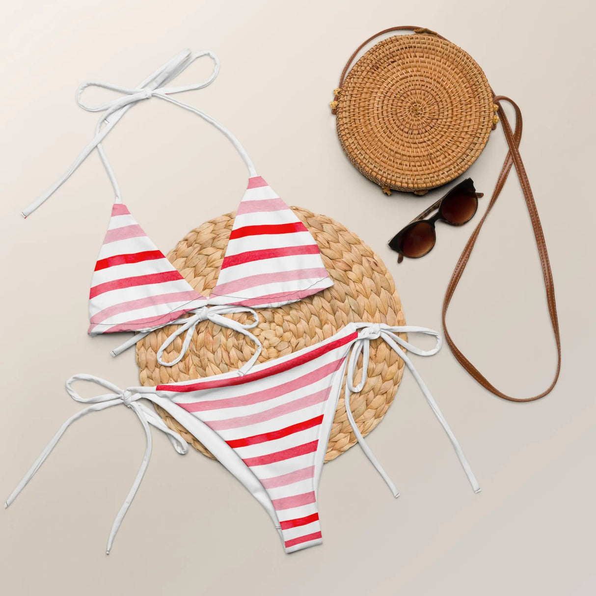 All-over print recycled string bikini | Dockhead | |