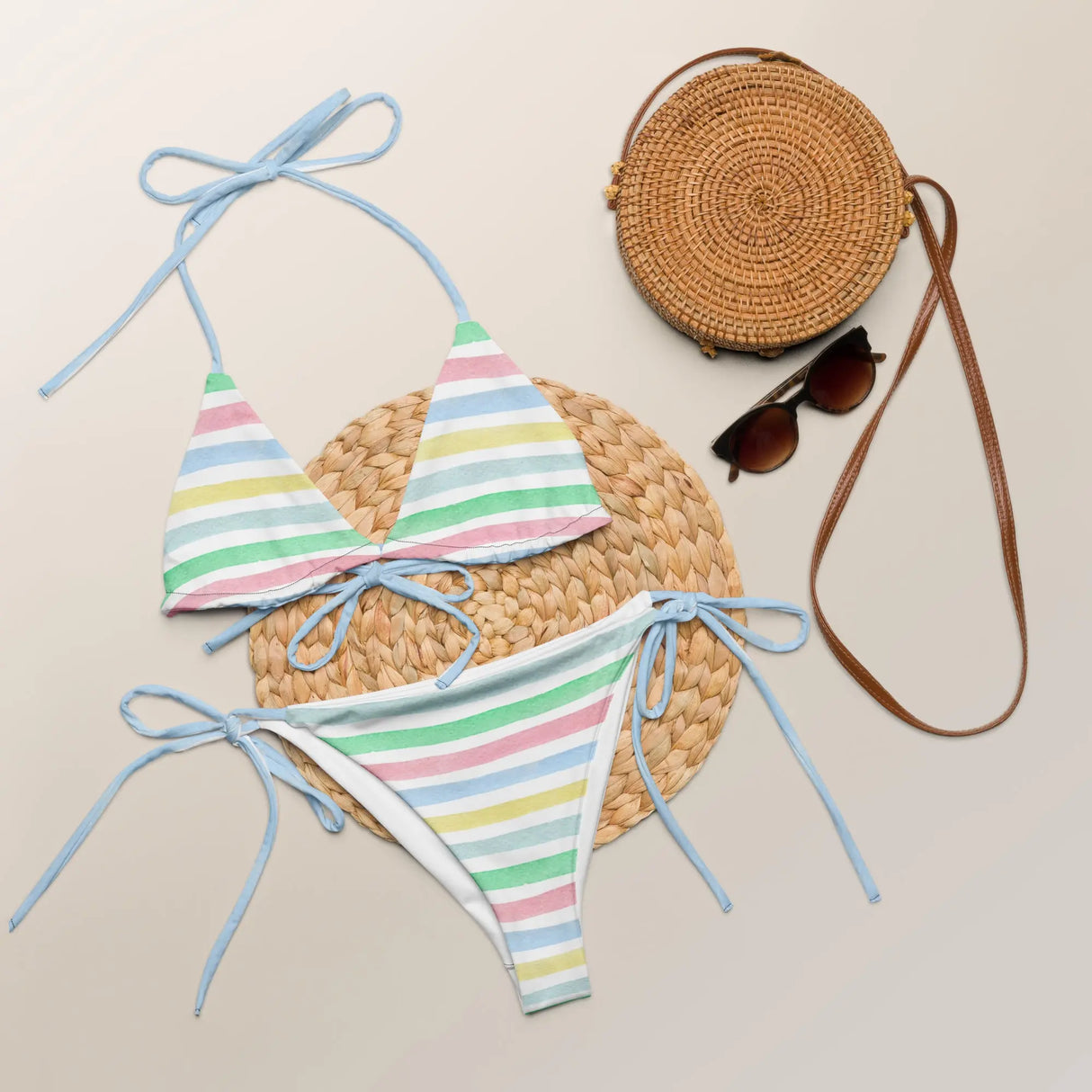 All-over print recycled string bikini | Dockhead | |
