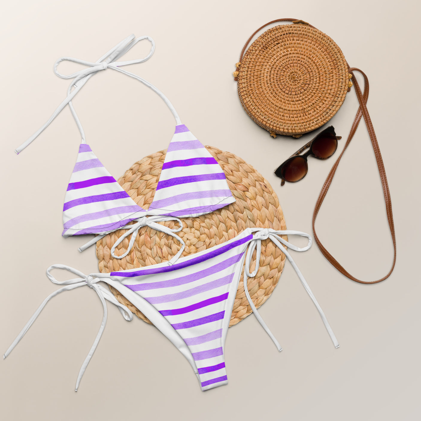 All-over print recycled string bikini | Dockhead | |