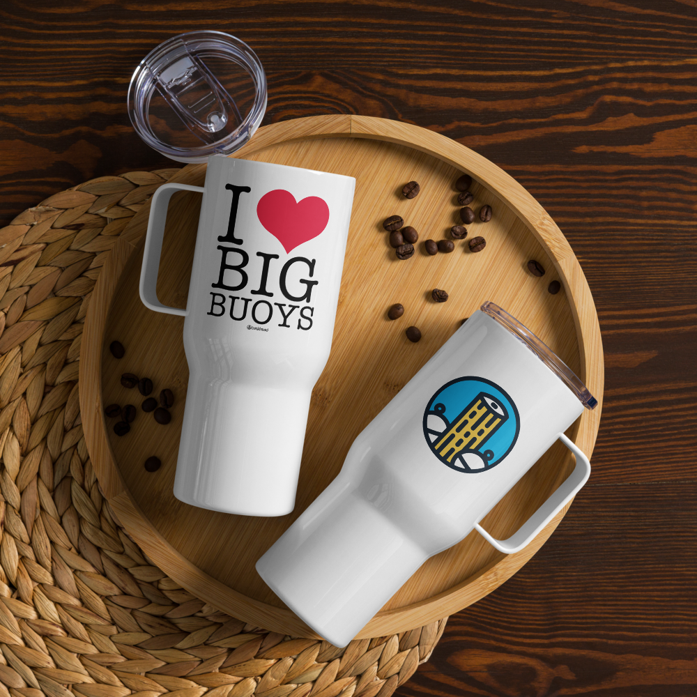 I Love Big Buoys Travel Mug with Handle | Dockhead | Travel Mug |