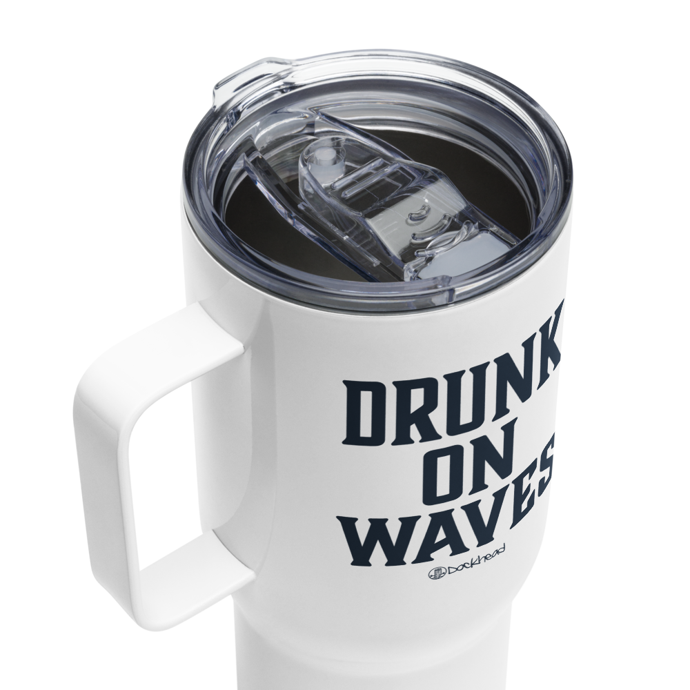 Drunk On Waves Travel Mug with Handle | Dockhead | Travel Mug |