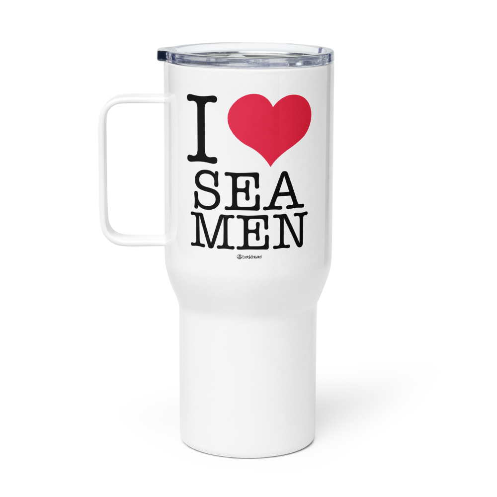 I Love Sea Men Travel Mug with Handle | Dockhead | Travel Mug |