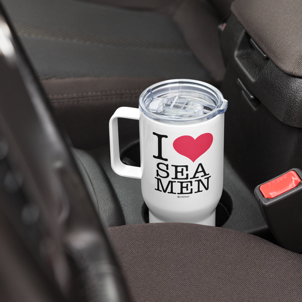 I Love Sea Men Travel Mug with Handle | Dockhead | Travel Mug |