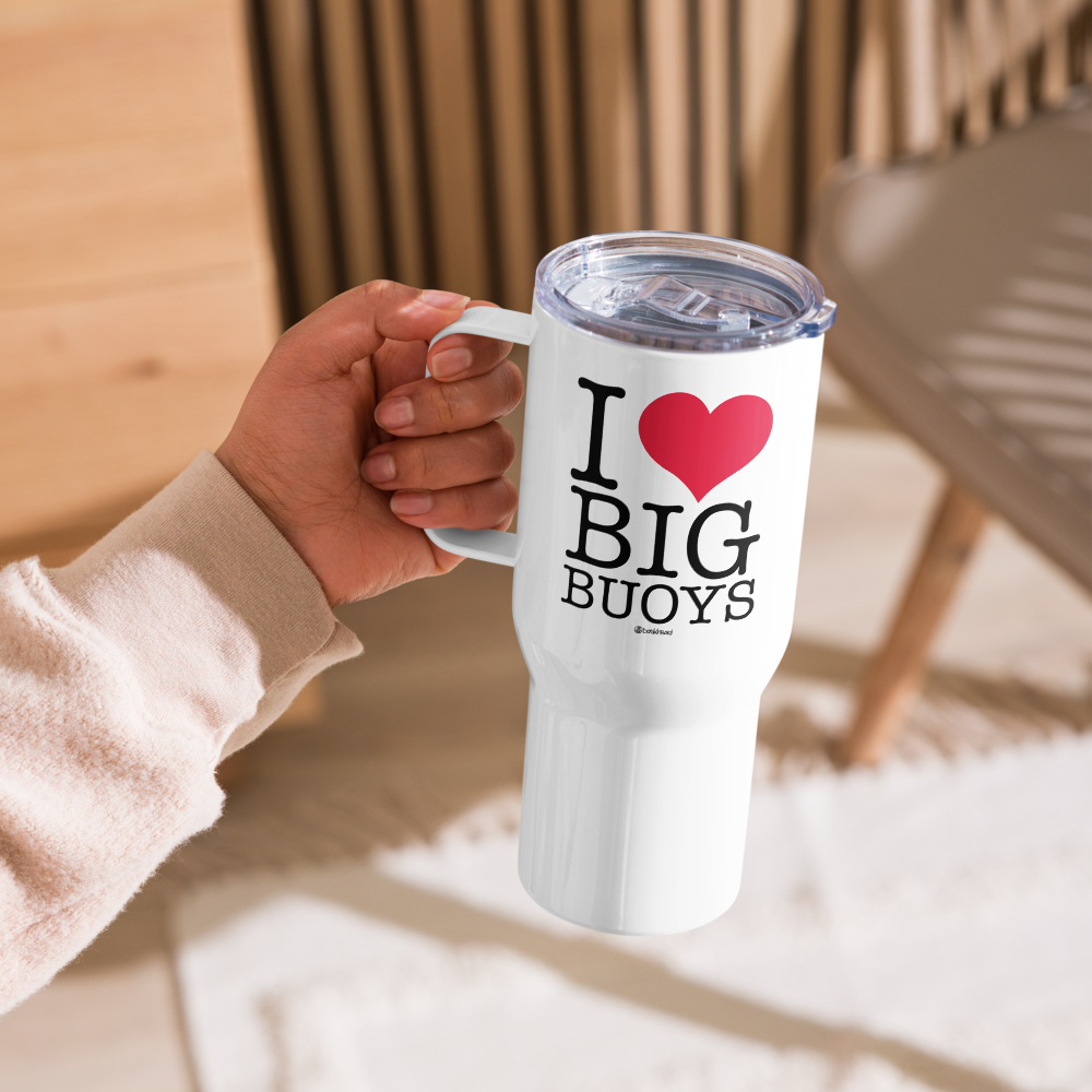 I Love Big Buoys Travel Mug with Handle | Dockhead | Travel Mug |