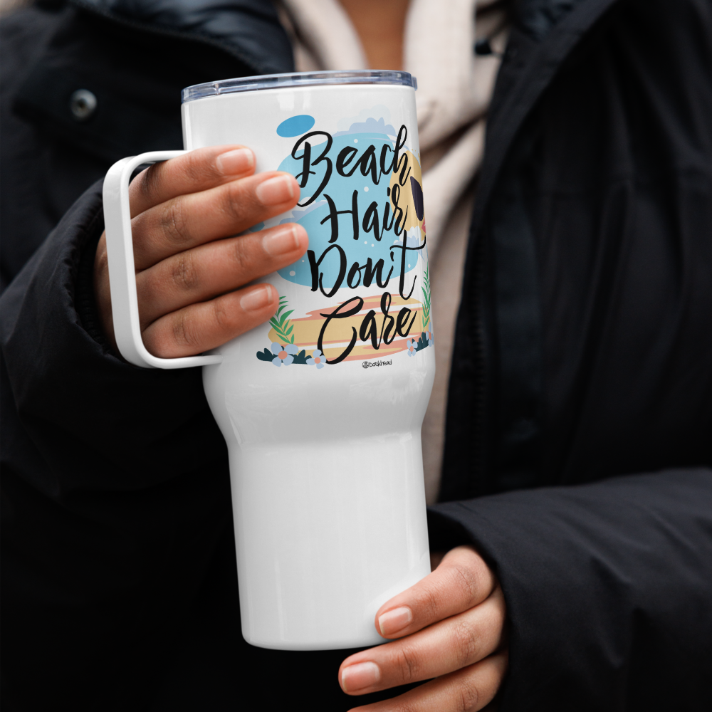Beach Hair Don't Care Travel Mug with Handle | Dockhead | Travel Mug |