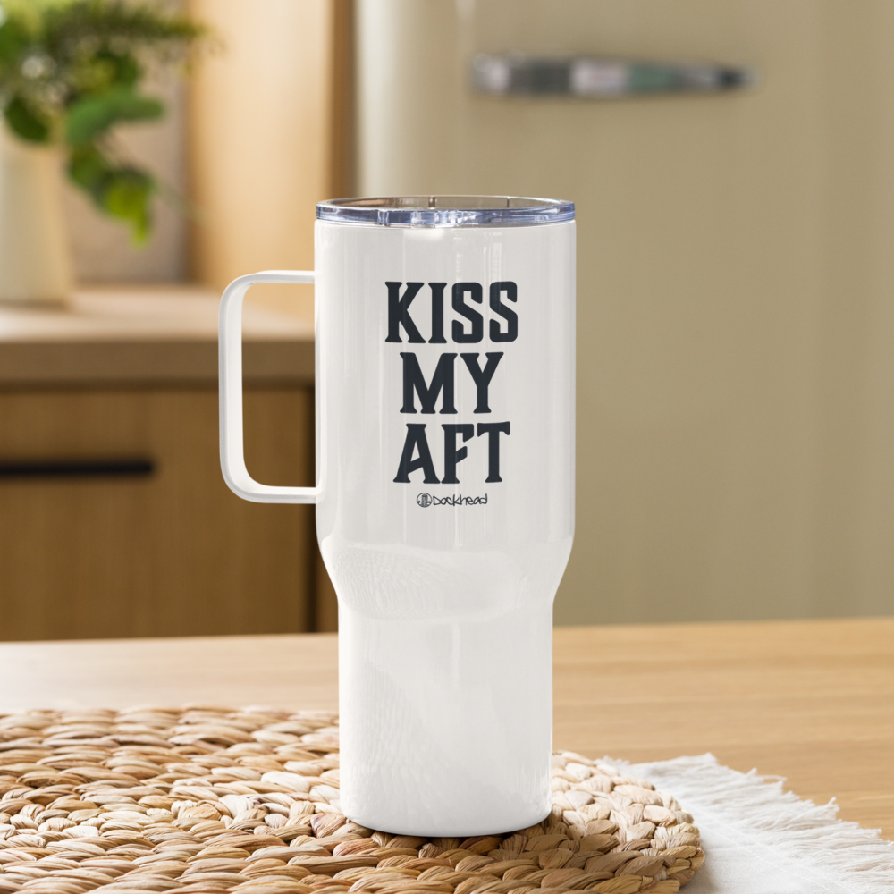 Kiss My Aft Travel Mug with Handle | Dockhead | Travel Mug |