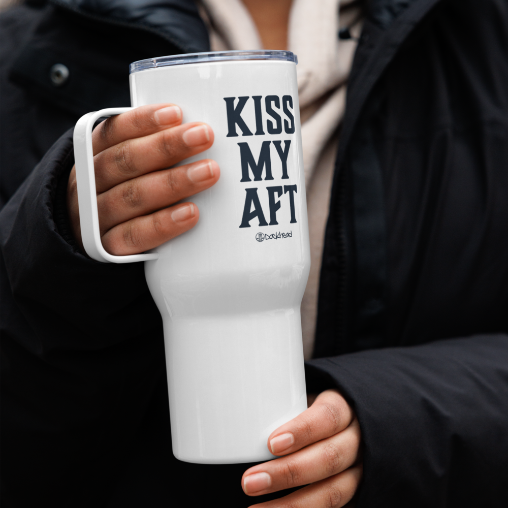 Kiss My Aft Travel Mug with Handle | Dockhead | Travel Mug |