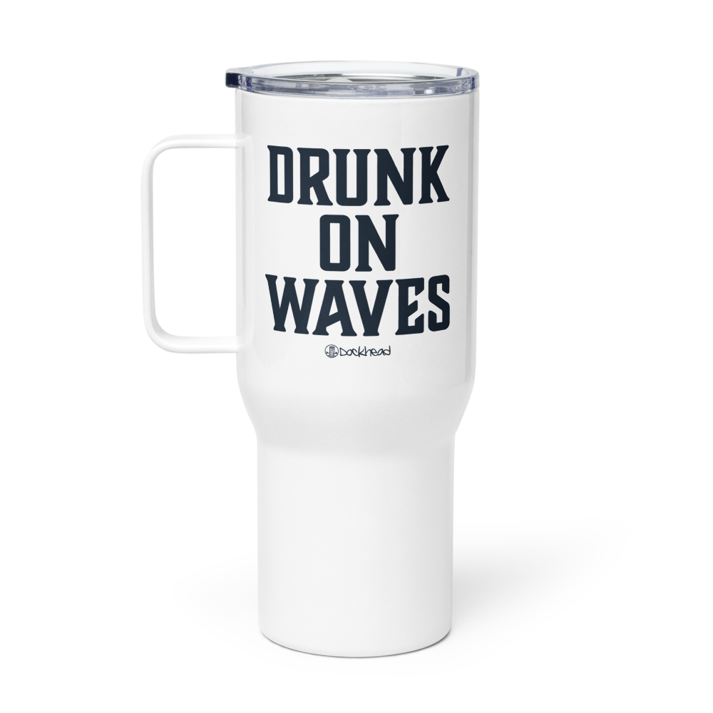 Drunk On Waves Travel Mug with Handle | Dockhead | Travel Mug |