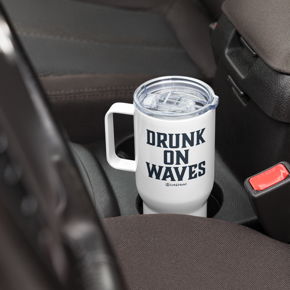 Drunk On Waves Travel Mug with Handle | Dockhead | Travel Mug |