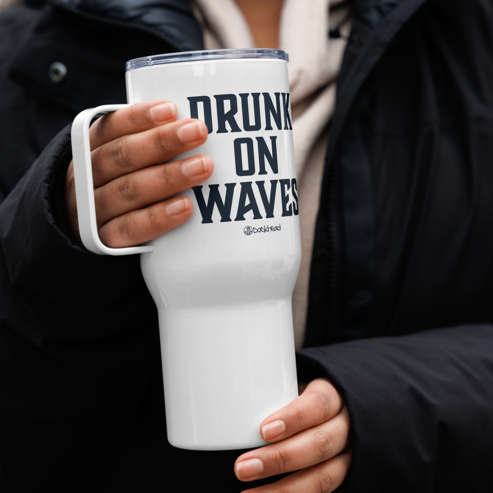 Drunk On Waves Travel Mug with Handle | Dockhead | Travel Mug |