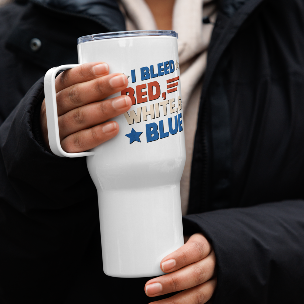 Patriot’s Crest Travel Mug with a Handle | Dockhead | Travel Mug |