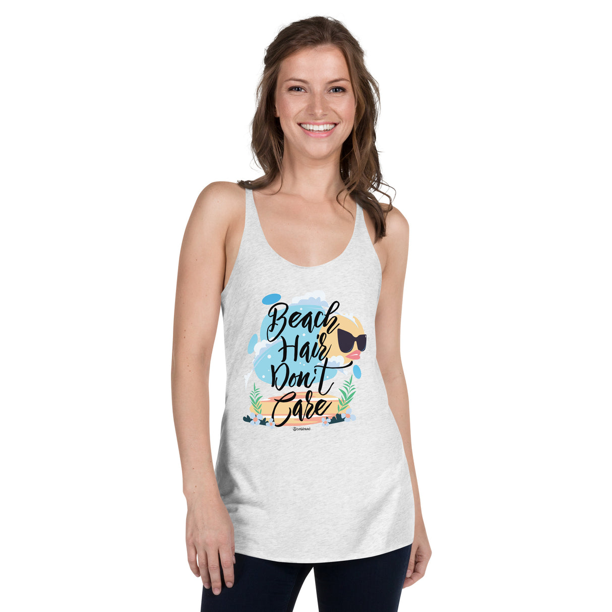 Beach Hair Don't Care Women's Racerback Tank | Dockhead | |