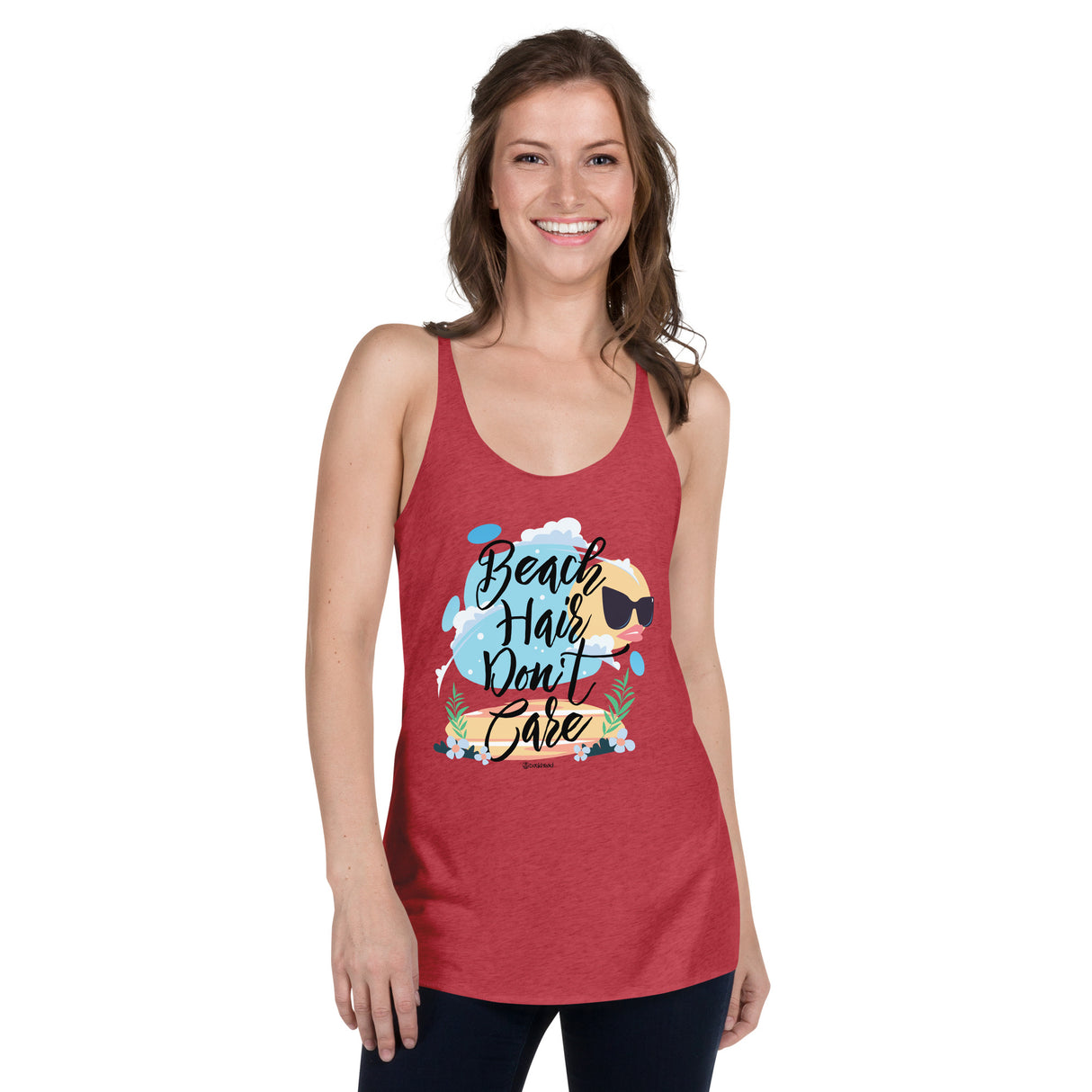 Beach Hair Don't Care Women's Racerback Tank | Dockhead | |