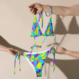 Abstract Pineapples Recycled String Bikini - Dockhead