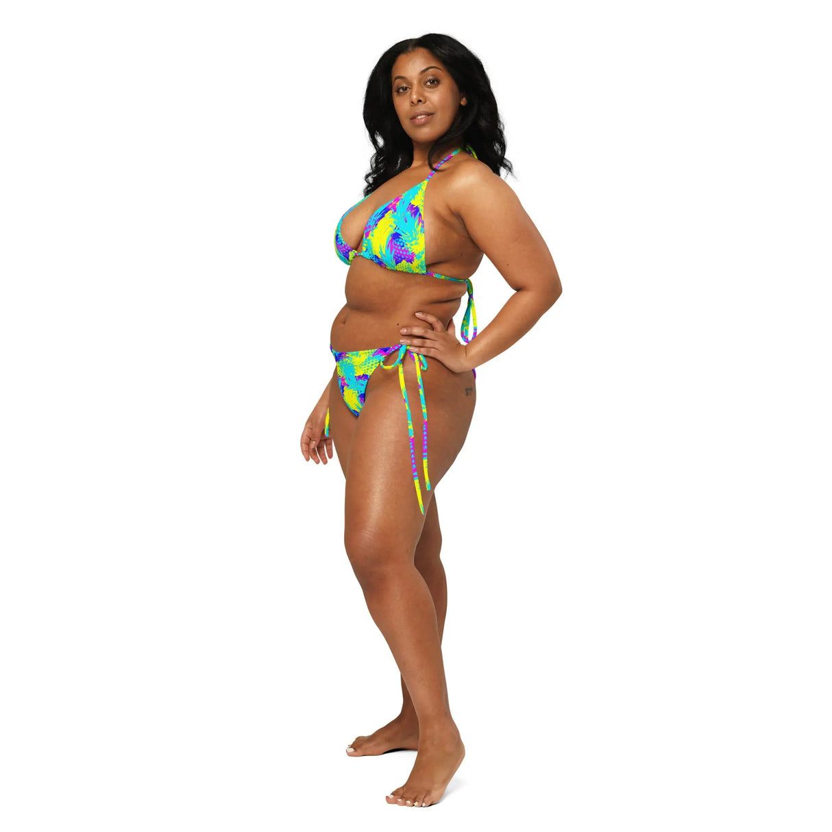 Abstract Pineapples Recycled String Bikini - Dockhead