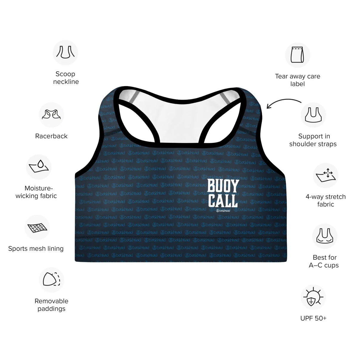 Buoy Call Padded Sports Bra - Dockhead