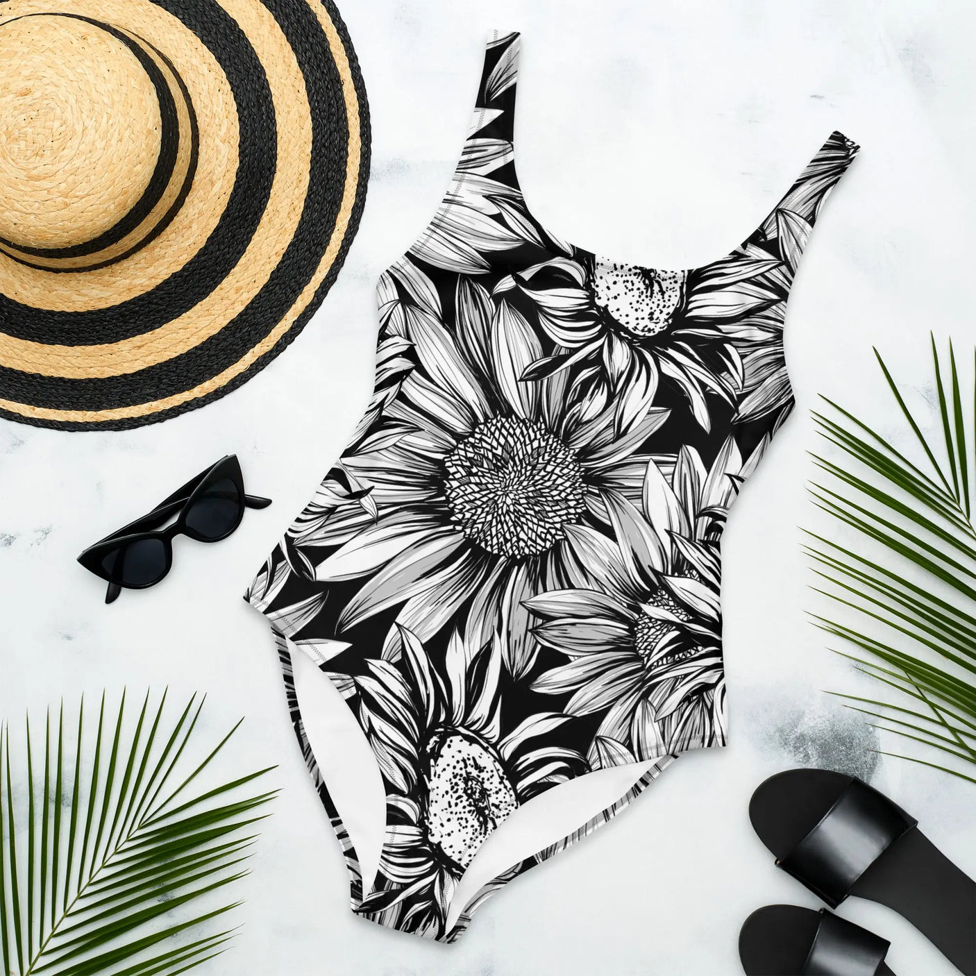 Sunflowers One-Piece Swimsuit - Dockhead