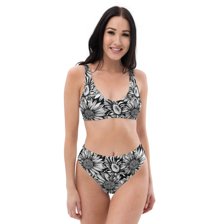 Sunflowers Recycled High-Waisted Bikini - Dockhead