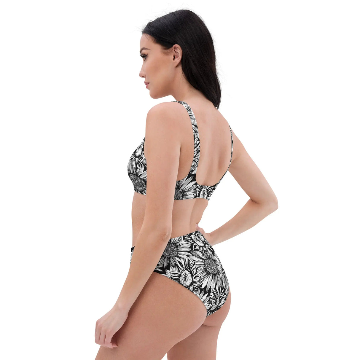 Sunflowers Recycled High-Waisted Bikini - Dockhead