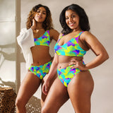 Abstract Pineapples Recycled High-Waisted Bikini - Dockhead