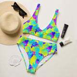 Abstract Pineapples Recycled High-Waisted Bikini - Dockhead