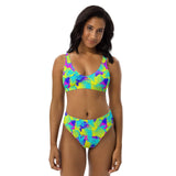 Abstract Pineapples Recycled High-Waisted Bikini - Dockhead