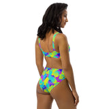 Abstract Pineapples Recycled High-Waisted Bikini - Dockhead