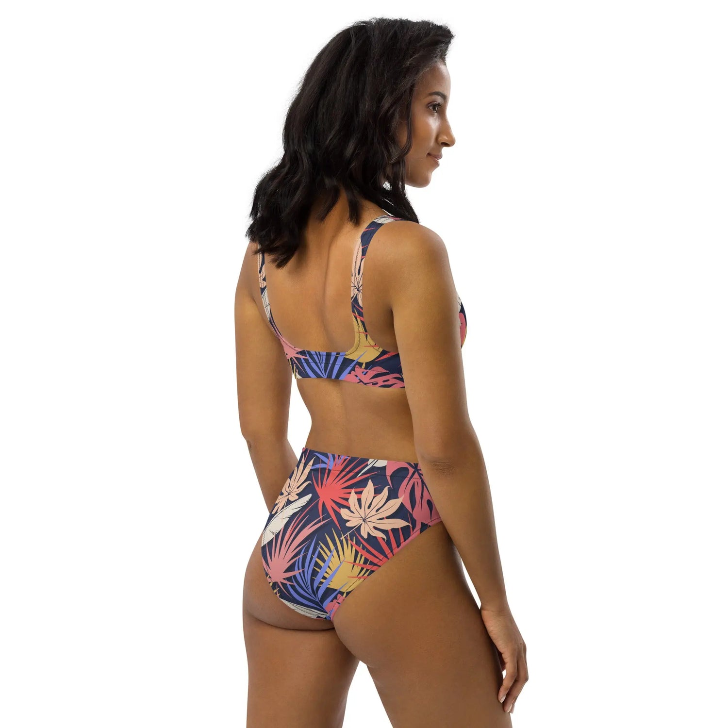Tropical Mirage Recycled High-Waisted Bikini - Dockhead