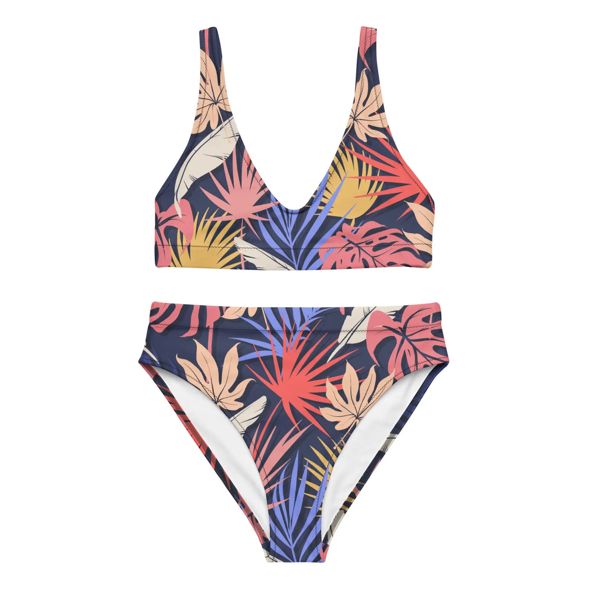 Tropical Mirage Recycled High-Waisted Bikini - Dockhead