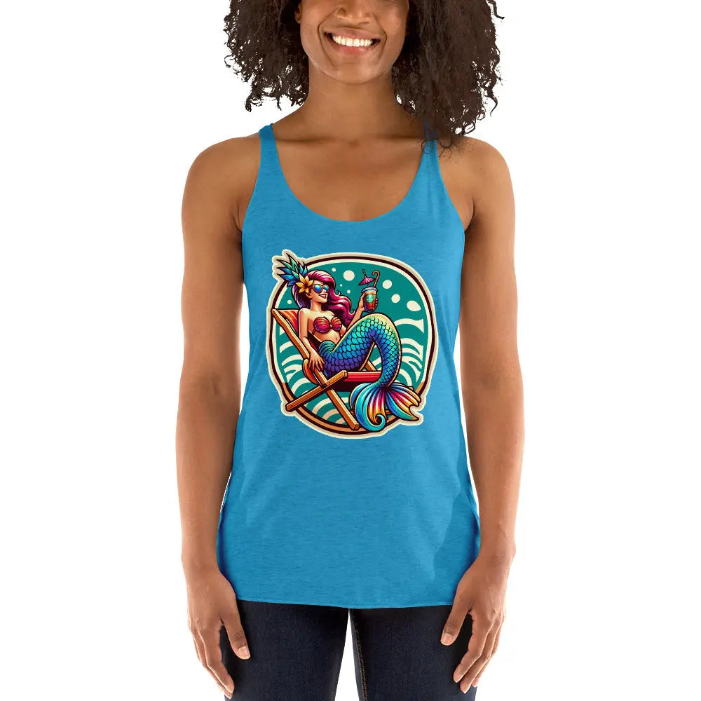 StarBeach Mermaid Coffee Women's Racerback Tank Top - Dockhead