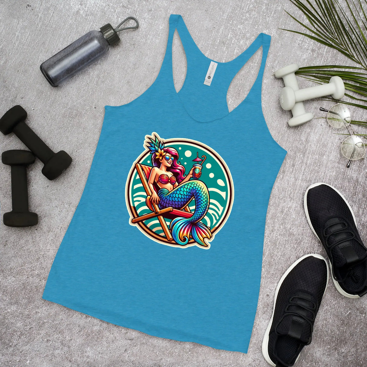 StarBeach Mermaid Coffee Women's Racerback Tank Top - Dockhead