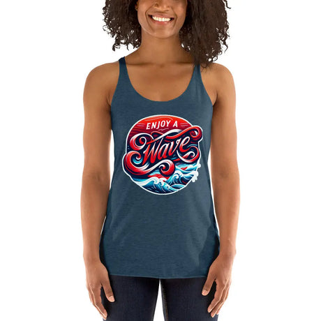 Enjoy A Wave Women's Racerback Tank Top - Dockhead