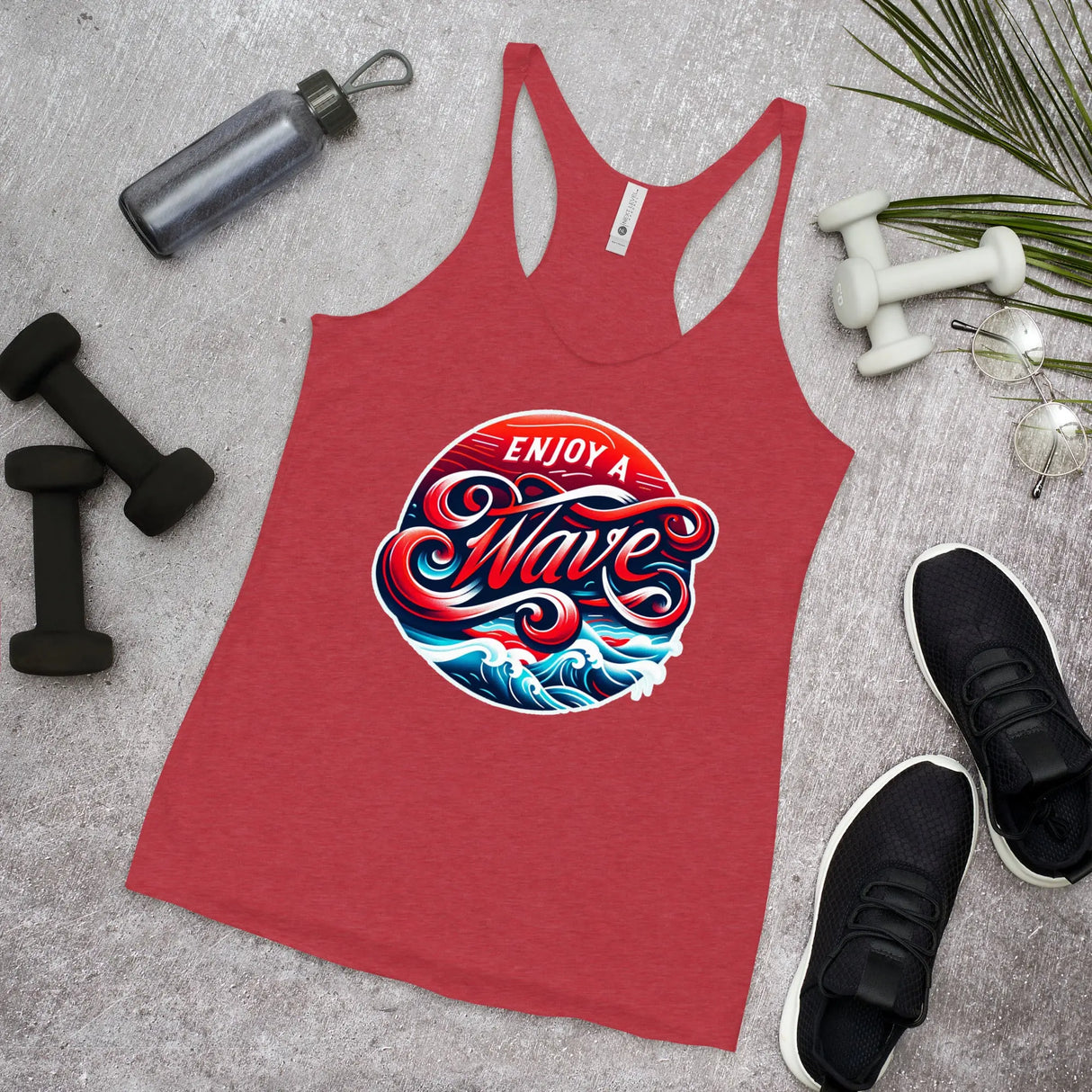 Enjoy A Wave Women's Racerback Tank Top - Dockhead