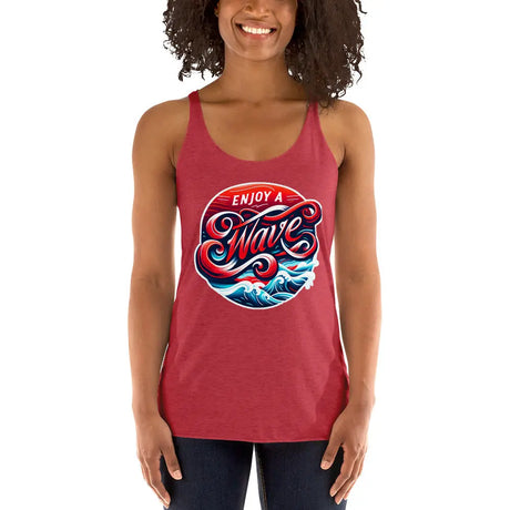 Enjoy A Wave Women's Racerback Tank Top - Dockhead