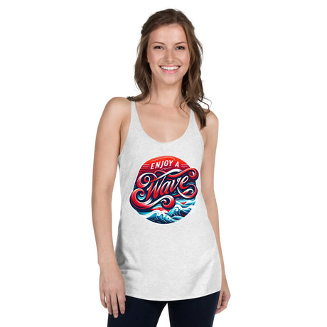 Enjoy A Wave Women's Racerback Tank Top - Dockhead