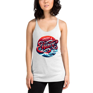 Enjoy A Wave Women's Racerback Tank Top - Dockhead