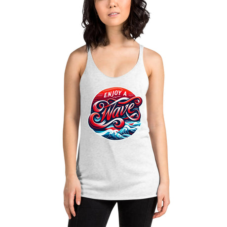 Enjoy A Wave Women's Racerback Tank Top - Dockhead