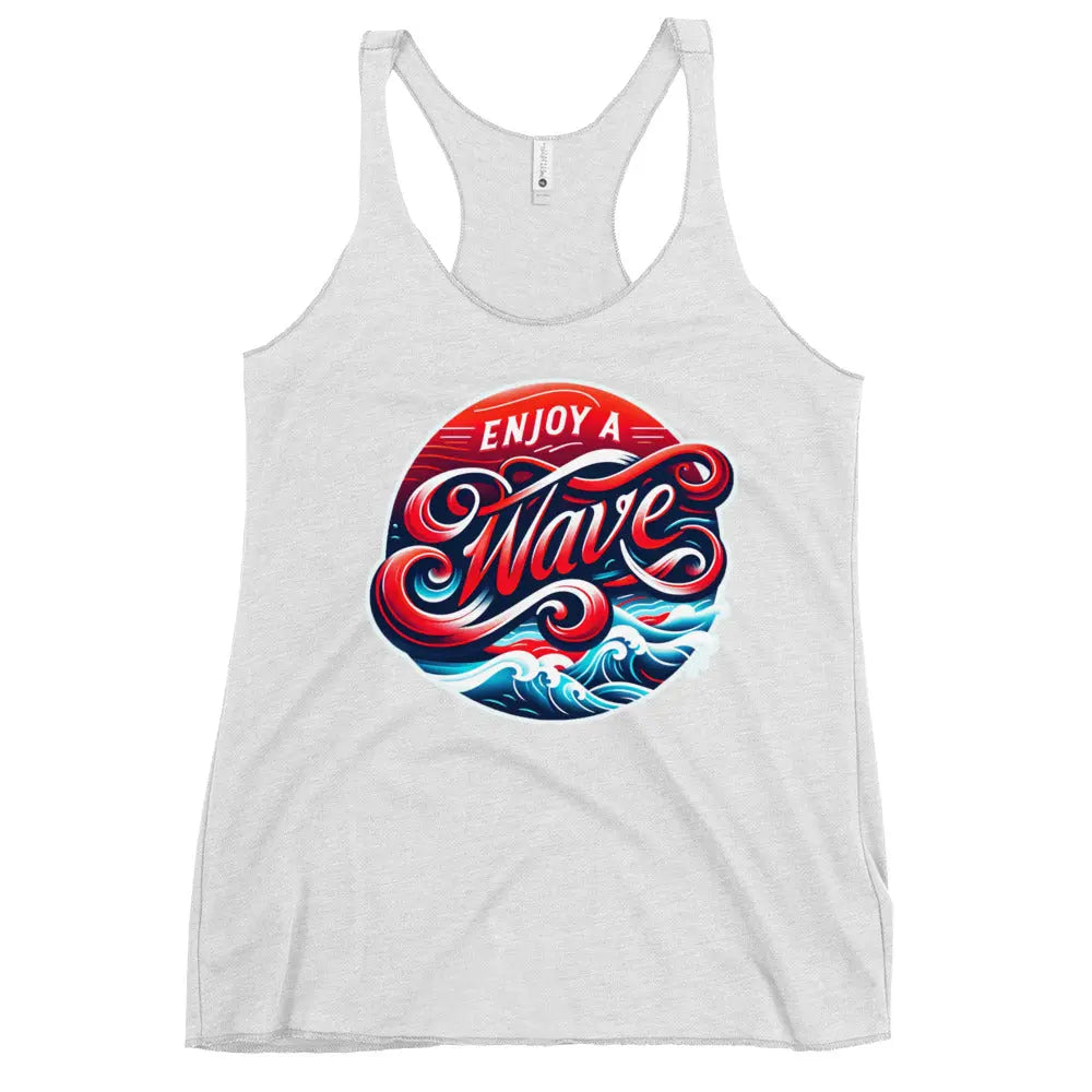 Enjoy A Wave Women's Racerback Tank Top - Dockhead