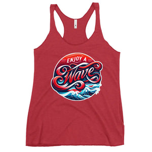 Enjoy A Wave Women's Racerback Tank Top - Dockhead