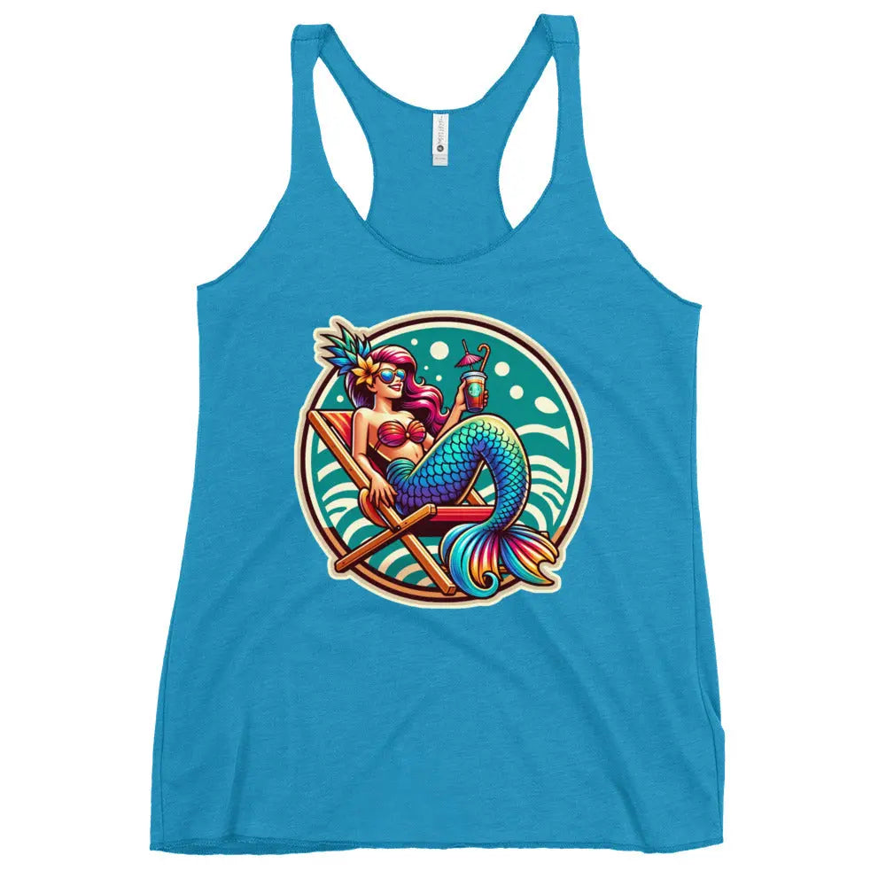 StarBeach Mermaid Coffee Women's Racerback Tank Top - Dockhead
