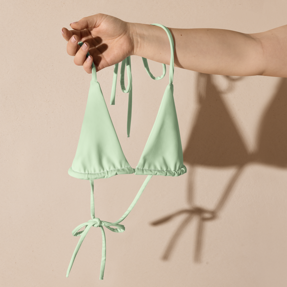 All-over print recycled string bikini top |  Dockhead |   | 