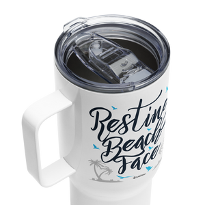 Resting Beach Face Travel Mug with Handle |  Dockhead |  Travel Mug | 