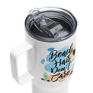 Beach Hair Don't Care Travel Mug with Handle |  Dockhead |  Travel Mug | 