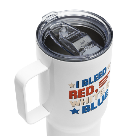 Patriot’s Crest Travel Mug with a Handle |  Dockhead |  Travel Mug | 