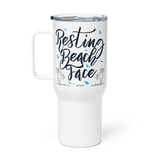 Resting Beach Face Travel Mug with Handle |  Dockhead |  Travel Mug | 