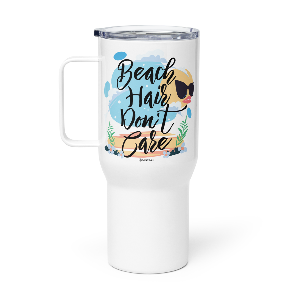 Beach Hair Don't Care Travel Mug with Handle |  Dockhead |  Travel Mug | 