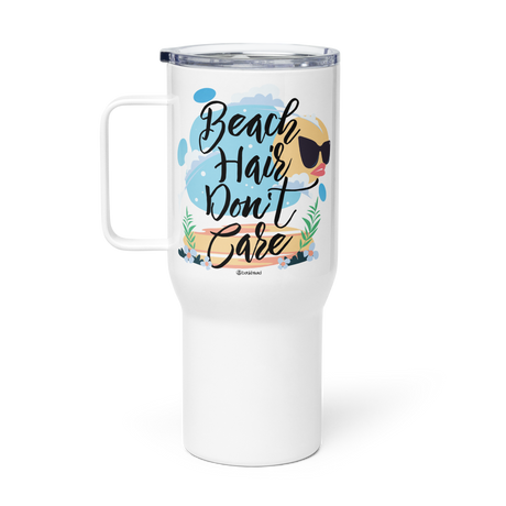 Beach Hair Don't Care Travel Mug with Handle |  Dockhead |  Travel Mug | 