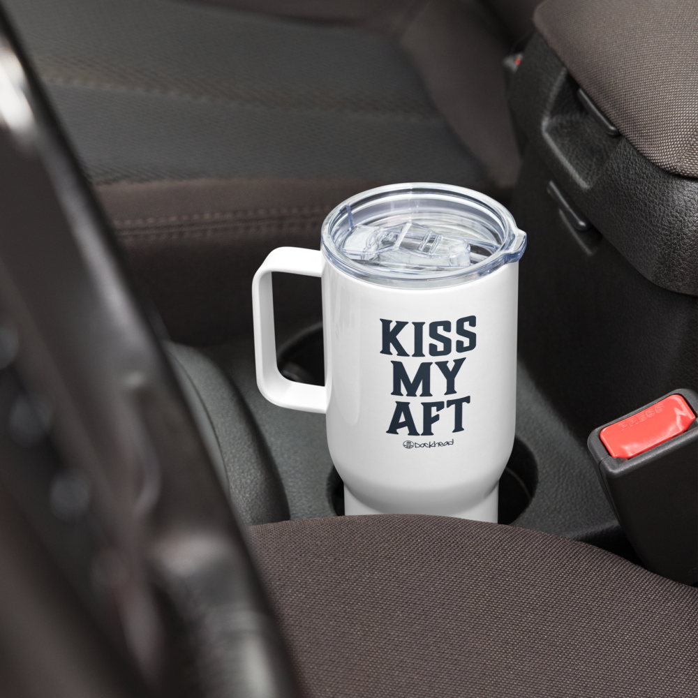 Kiss My Aft Travel Mug with Handle |  Dockhead |  Travel Mug | 