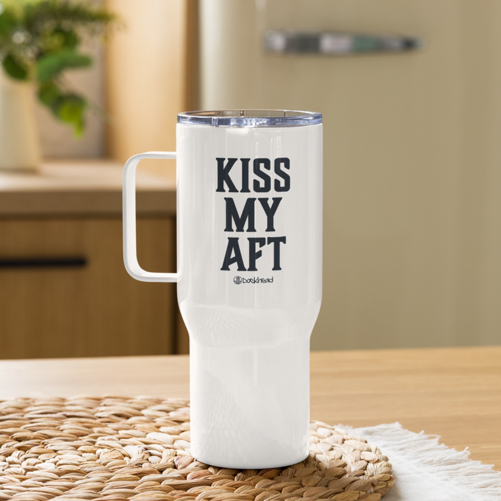 Kiss My Aft Travel Mug with Handle |  Dockhead |  Travel Mug | 