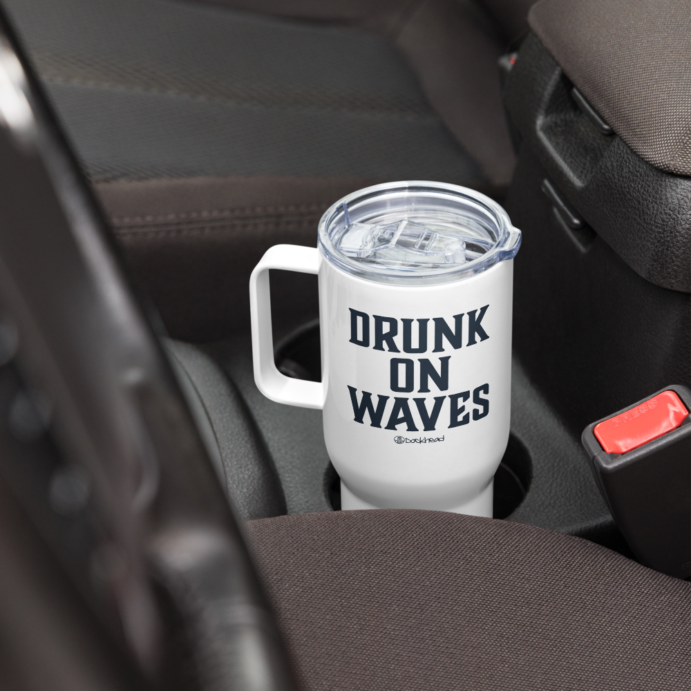 Drunk On Waves Travel Mug with Handle |  Dockhead |  Travel Mug | 